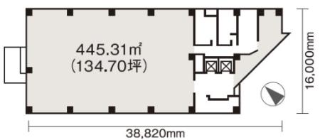 赤坂SHASTA・EAST基準階間取り図