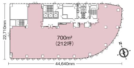 日本生命大津ビル基準階図面