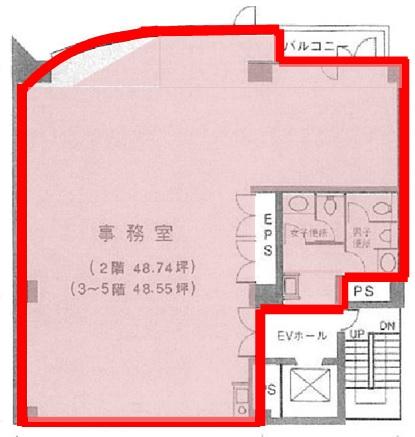 高松ビル基準階間取り図