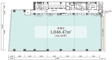 表参道グランビル基準階間取り図