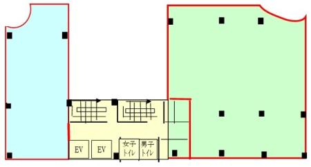 三井住友銀行五反田ビル基準階間取り図