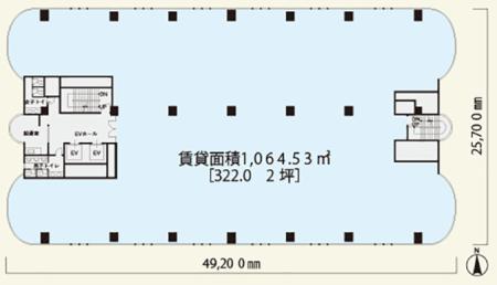東急池尻大橋ビル基準階図面