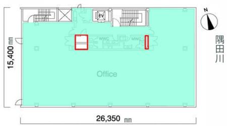 イーストサイドビル基準階間取り図
