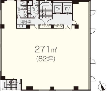 日土地西新橋ビル基準階図面
