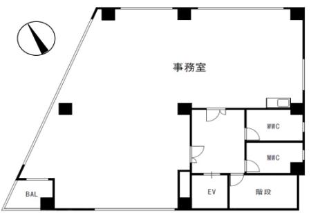 日興高田馬場ビル基準階図面