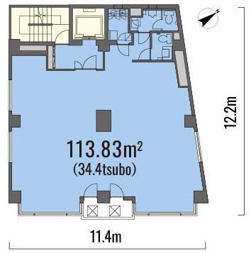 神谷町アネックス２号館基準階間取り図