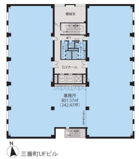 三番町ＵＦビル基準階図面