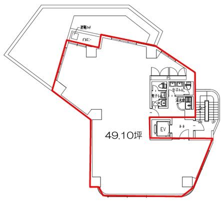 東池袋五丁目ビル基準階間取り図