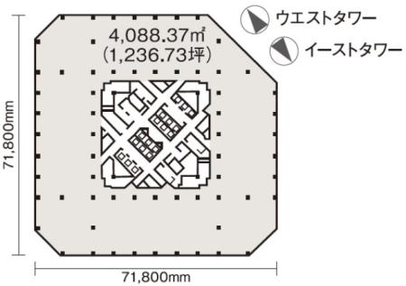 ゲートシティ大崎基準階図面