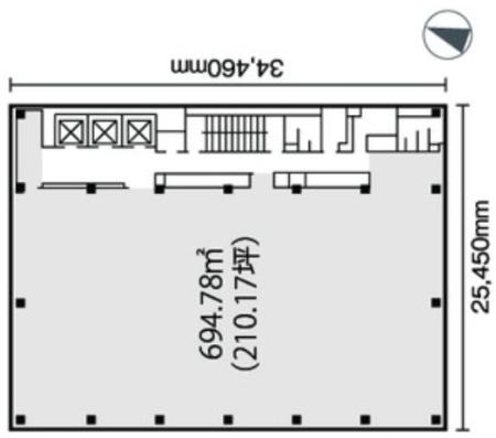 日本橋本町YSビル基準階図面