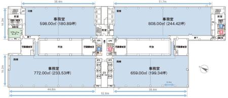 タイム24ビル基準階間取り図