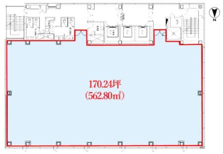 CN-1 BLDG.(CN-1ビル)基準階間取り図