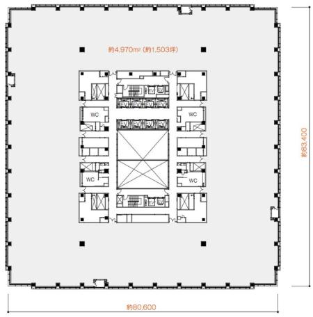 品川シーズンテラス基準階図面
