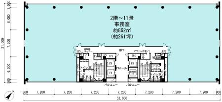 KDX晴海ビル基準階図面