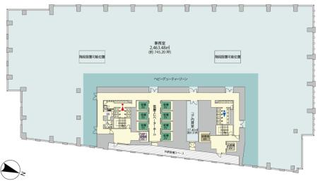 九段会館テラス基準階間取り図