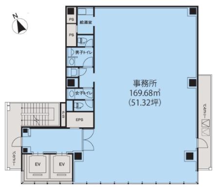 八重洲香川ビルディング基準階図面