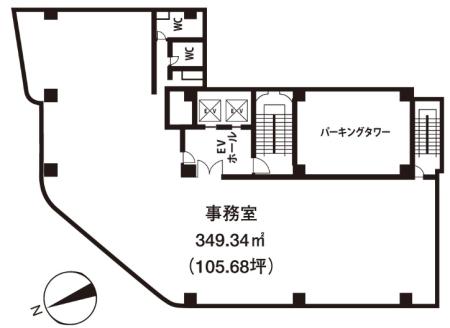 八丁堀第一生命ビルディング基準階間取り図