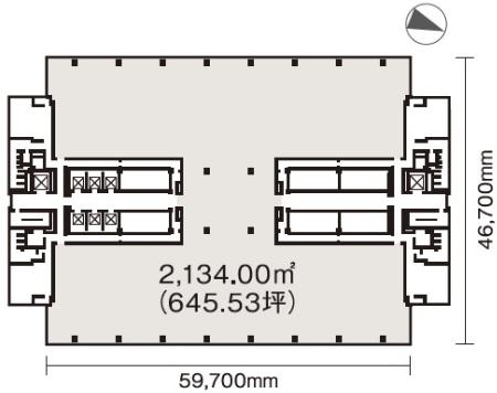 日本橋三井タワー基準階間取り図
