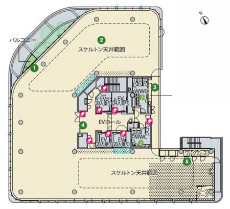 WORK VILLA YAESU基準階図面