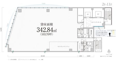 ＰＭＯ八丁堀Ⅳ基準階図面